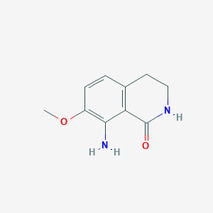 molecular formula C10H12N2O2 B8530946 8-amino-7-methoxy-3,4-dihydroisoquinolin-1(2H)-one 