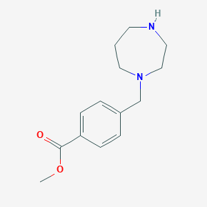 molecular formula C14H20N2O2 B8530953 methyl 4-[(hexahydro-1H-1,4-diazepin-1-yl)methyl]benzoate 