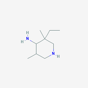 molecular formula C9H20N2 B8530955 4-Amino-3,5-dimethyl-3-ethylpiperidine 