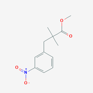 molecular formula C12H15NO4 B8530970 Methyl 2,2-dimethyl-3-(3-nitrophenyl)propanoate 