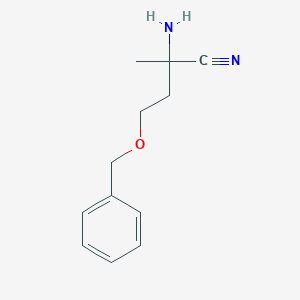 2-Amino-4-(benzyloxy)-2-methylbutanonitrile