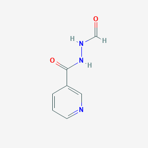 molecular formula C7H7N3O2 B8531044 N'-formylnicotinic acid hydrazide 