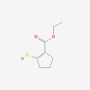 molecular formula C8H12O2S B8531056 Ethyl 2-sulfanylcyclopent-1-ene-1-carboxylate CAS No. 20632-95-5