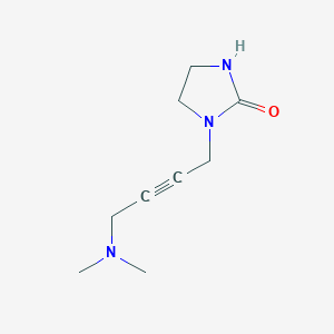molecular formula C9H15N3O B8531068 1-[4-(Dimethylamino)-2-butynyl]-2-imidazolidinone 