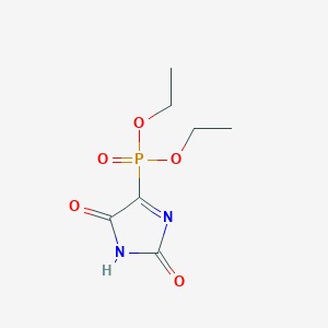 molecular formula C7H11N2O5P B8531100 diethyl 5-hydantoylphosphonate 