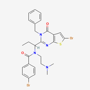 N-[1-(3-benzyl-6-bromo-4-oxo-3,4-dihydrothieno[2,3-d]pyrimidin-2-yl)propyl]-4-bromo-N-[2-(dimethylamino)ethyl]benzamide