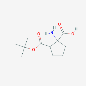molecular formula C11H19NO4 B8531165 1-Amino-2-[(2-methylpropan-2-yl)oxycarbonyl]cyclopentane-1-carboxylic acid 