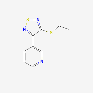 molecular formula C9H9N3S2 B8531169 3-(3-Ethylthio-1,2,5-thiadiazol-4-yl)pyridine 