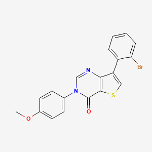 molecular formula C19H13BrN2O2S B8531217 7-(2-Bromophenyl)-3-(4-methoxyphenyl)thieno[3,2-d]pyrimidin-4(3H)-one 
