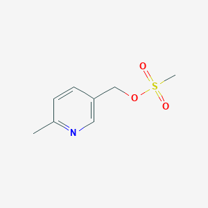 molecular formula C8H11NO3S B8531253 Methanesulfonic acid 6-methyl-pyridin-3-ylmethyl ester 