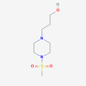 molecular formula C8H18N2O3S B8531278 3-(4-Methylsulfonylpiperazin-1-yl)propan-1-ol 