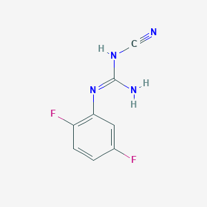 molecular formula C8H6F2N4 B8531286 N''-cyano-N-(2,5-difluorophenyl)guanidine 