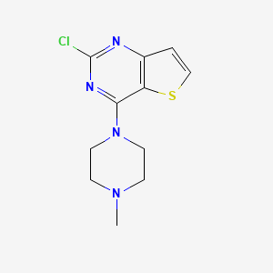 molecular formula C11H13ClN4S B8531337 2-Chloro-4-(4-methyl-piperazin-1-yl)-thieno[3,2-d]pyrimidine 