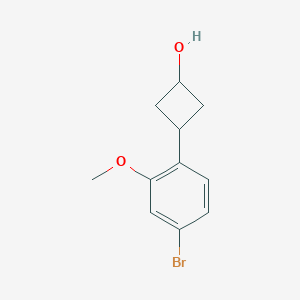 molecular formula C11H13BrO2 B8531368 cis-3-(4-Bromo-2-methoxyphenyl)cyclobutanol 