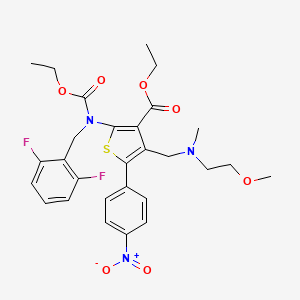 Ethyl 2-[(2,6-Difluorobenzyl)(ethoxycarbonyl)amino]-4-[[(2-methoxyethyl)(methyl)amino]methyl]-5-(4-nitrophenyl)thiophene-3-carboxylate