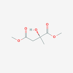 molecular formula C7H12O5 B8531431 Butanedioic acid, 2-hydroxy-2-methyl-, dimethyl ester, (R)- CAS No. 81426-68-8