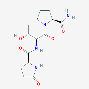 molecular formula C14H22N4O5 B8531522 5-Oxo-L-prolyl-L-threonyl-L-prolinamide CAS No. 78058-24-9