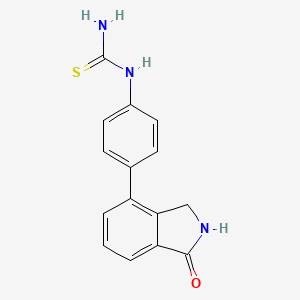 molecular formula C15H13N3OS B8531543 Thiourea,n-[4-(2,3-dihydro-1-oxo-1h-isoindol-4-yl)phenyl]- 