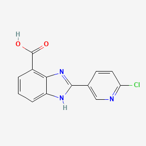molecular formula C13H8ClN3O2 B8531621 2-(6-chloropyridin-3-yl)-1H-benzo[d]imidazole-4-carboxylic acid 