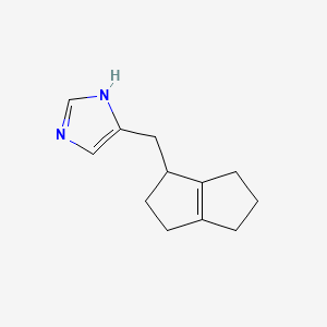molecular formula C12H16N2 B8531627 4-(1,2,3,4,5,6-hexahydro-pentalen-1-ylmethyl)-1H-imidazole 