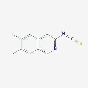 molecular formula C12H10N2S B8531632 3-Isothiocyanato-6,7-dimethylisoquinoline 