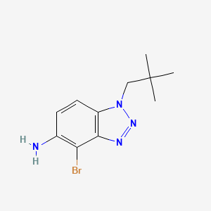 molecular formula C11H15BrN4 B8531656 4-bromo-1-(2,2-dimethylpropyl)-1H-1,2,3-benzotriazol-5-amine 