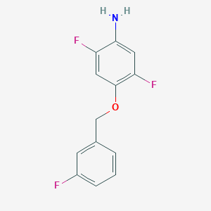 molecular formula C13H10F3NO B8531676 2,5-Difluoro-4-(3-fluorobenzyloxy)-phenylamine 