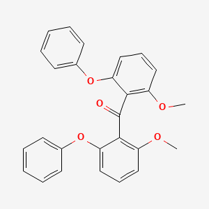 molecular formula C27H22O5 B8531695 Bis(2-methoxy-6-phenoxyphenyl)methanone CAS No. 785836-55-7
