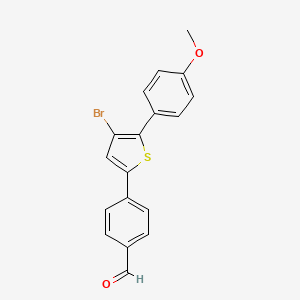molecular formula C18H13BrO2S B8531702 4-(4-Bromo-5-(4-methoxyphenyl)thiophen-2-yl)benzaldehyde 