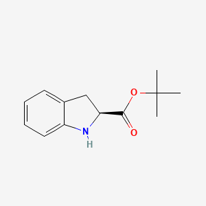 molecular formula C13H17NO2 B8531713 t-butyl indoline-2(S)-carboxylate 