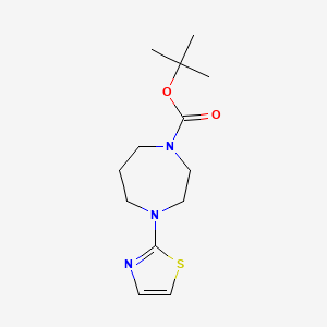molecular formula C13H21N3O2S B8531730 Tert-butyl-4-(thiazol-2-yl)-1,4-diazepane-1-carboxylate 