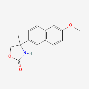 molecular formula C15H15NO3 B8531731 4-(6-Methoxynaphthalen-2-yl)-4-methyl-1,3-oxazolidin-2-one 