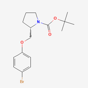 molecular formula C16H22BrNO3 B8531733 (S)-tert-butyl 2-((4-bromophenoxy)methyl)pyrrolidine-1-carboxylate 