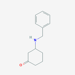 molecular formula C13H17NO B8531735 3-(Benzylamino)cyclohexanone 