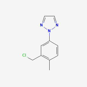 molecular formula C10H10ClN3 B8531736 2-(3-(chloromethyl)-4-methylphenyl)-2H-1,2,3-triazole 