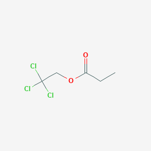 molecular formula C5H7Cl3O2 B8531739 2,2,2-Trichloroethyl propionate 