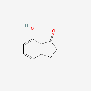 molecular formula C10H10O2 B8531772 7-Hydroxy-2-methyl-1-indanone 