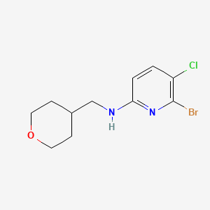 6-bromo-5-chloro-N-((tetrahydro-2H-pyran-4-yl)methyl)pyridin-2-amine
