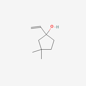 molecular formula C9H16O B8531829 3,3-Dimethyl-1-vinylcyclopentanol 