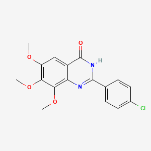 2-(4-Chlorophenyl)-hydroxy-6,7,8-trimethoxyquinazoline