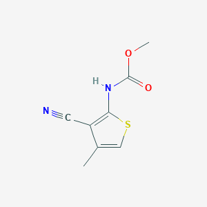 molecular formula C8H8N2O2S B8531960 Methyl 3-cyano-4-methylthiophen-2-ylcarbamate 