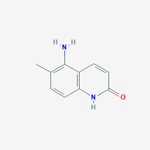 molecular formula C10H10N2O B8531968 5-amino-6-methylquinolin-2(1H)-one 