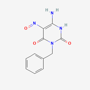 molecular formula C11H10N4O3 B8531975 6-amino-3-benzyl-5-nitroso-1H-pyrimidine-2,4-dione 