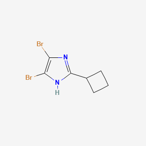 molecular formula C7H8Br2N2 B8531978 4,5-dibromo-2-cyclobutyl-1H-imidazole 