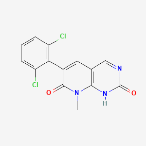 molecular formula C14H9Cl2N3O2 B8531984 6-(2,6-dichlorophenyl)-2-hydroxy-8-methyl-8H-pyrido[2,3-d]pyrimidin-7-one 