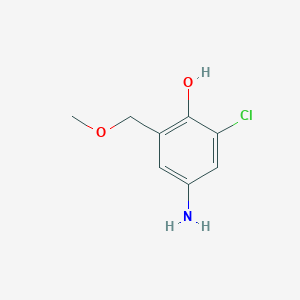 molecular formula C8H10ClNO2 B8531987 3-Chloro-4-hydroxy-5-methoxymethylaniline 