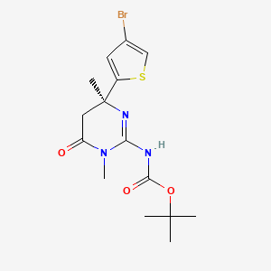 (S)-tert-butyl 4-(4-bromothiophen-2-yl)-1,4-dimethyl-6-oxo-tetrahydropyrimidin-2(1H)-ylidenecarbamate