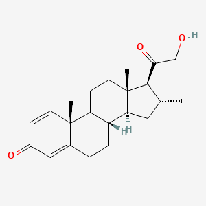 molecular formula C22H28O3 B8532057 21-Hydroxy-16alpha-methylpregna-1,4,9(11)-triene-3,20-dione 