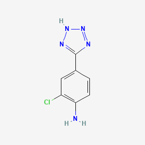 molecular formula C7H6ClN5 B8532059 2-chloro-4-(1H-tetrazol-5-yl)phenylamine 