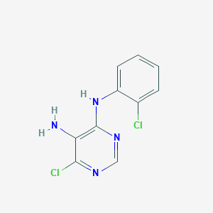 molecular formula C10H8Cl2N4 B8532087 6-chloro-N4-(2-chlorophenyl)pyrimidine-4,5-diamine 